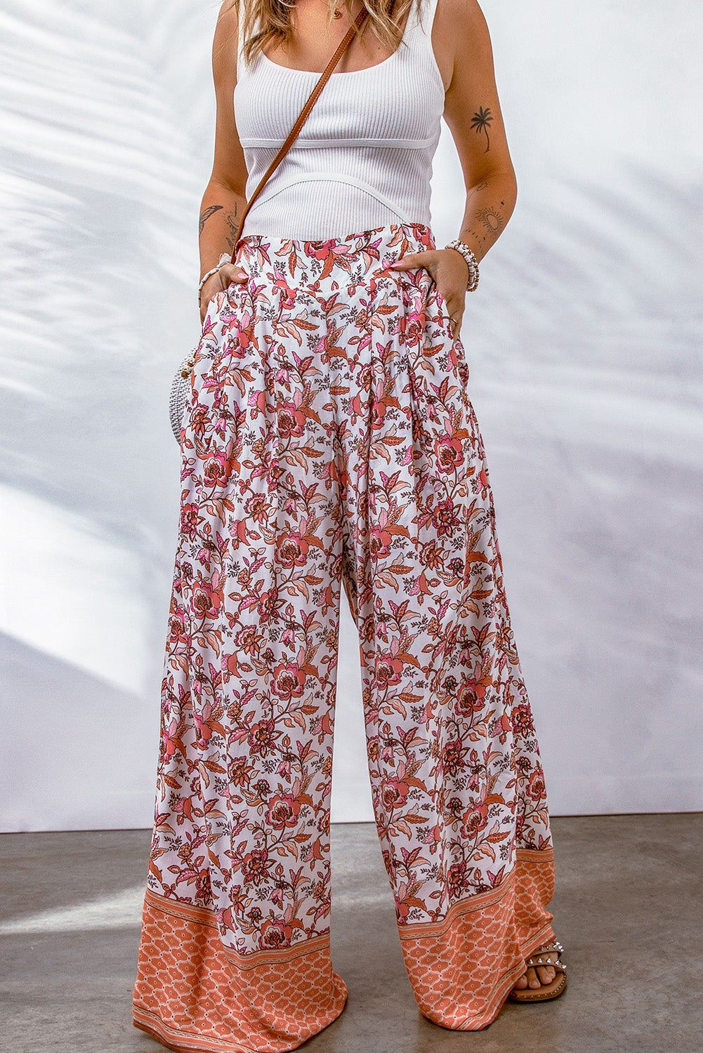 Bohemian Pleated Culottes-Teresa&#39;s Fashionista LLC