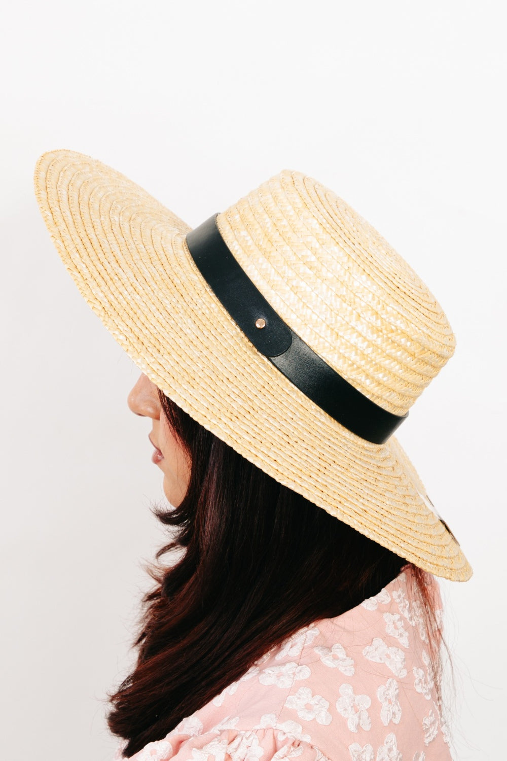 Fame Flat Brim Straw Weave Hat-Teresa&#39;s Fashionista LLC