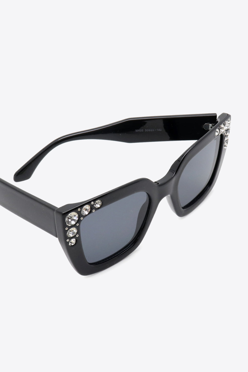 Inlaid Rhinestone Polycarbonate Sunglasses-Teresa&#39;s Fashionista LLC