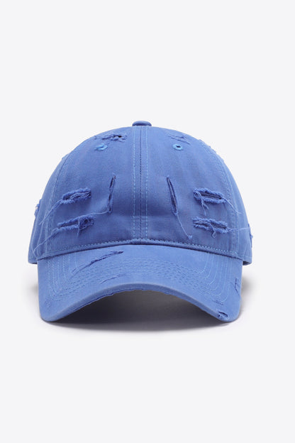 Distressed Adjustable Baseball Cap-Teresa&#39;s Fashionista LLC