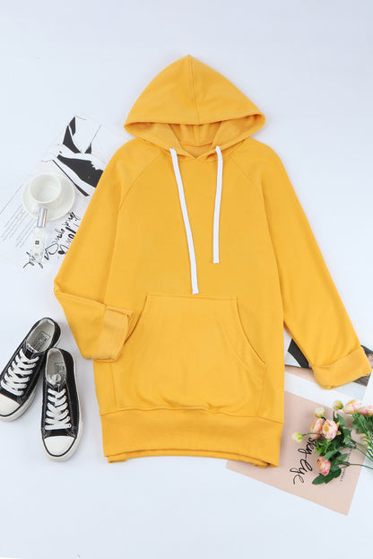 Side Slit Raglan Sleeve Hoodie-Teresa&#39;s Fashionista LLC