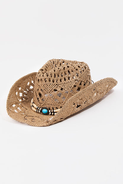 Fame Cutout Strap Weave Straw Hat-Teresa&#39;s Fashionista LLC