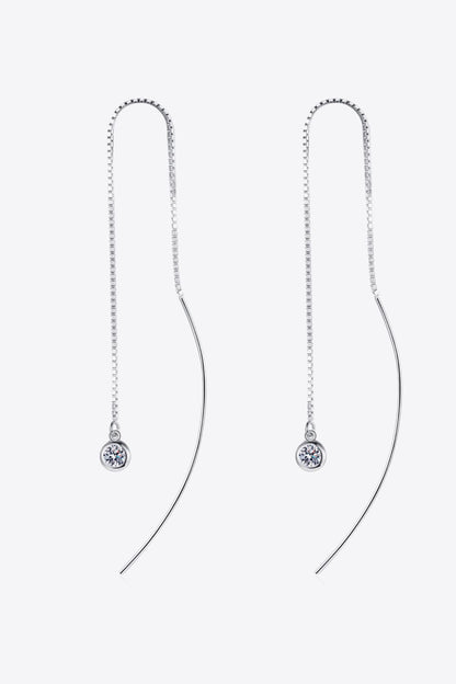 Moissanite 925 Sterling Silver Threader Earrings-Teresa&#39;s Fashionista LLC