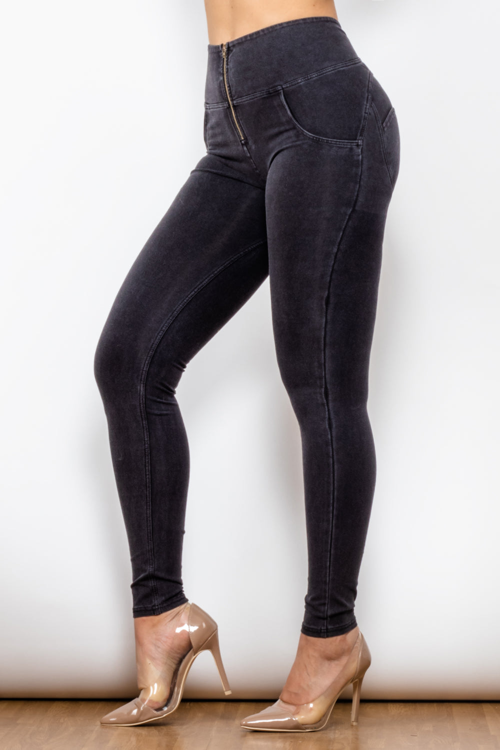 Zip Closure Skinny Jeans-Teresa&#39;s Fashionista LLC