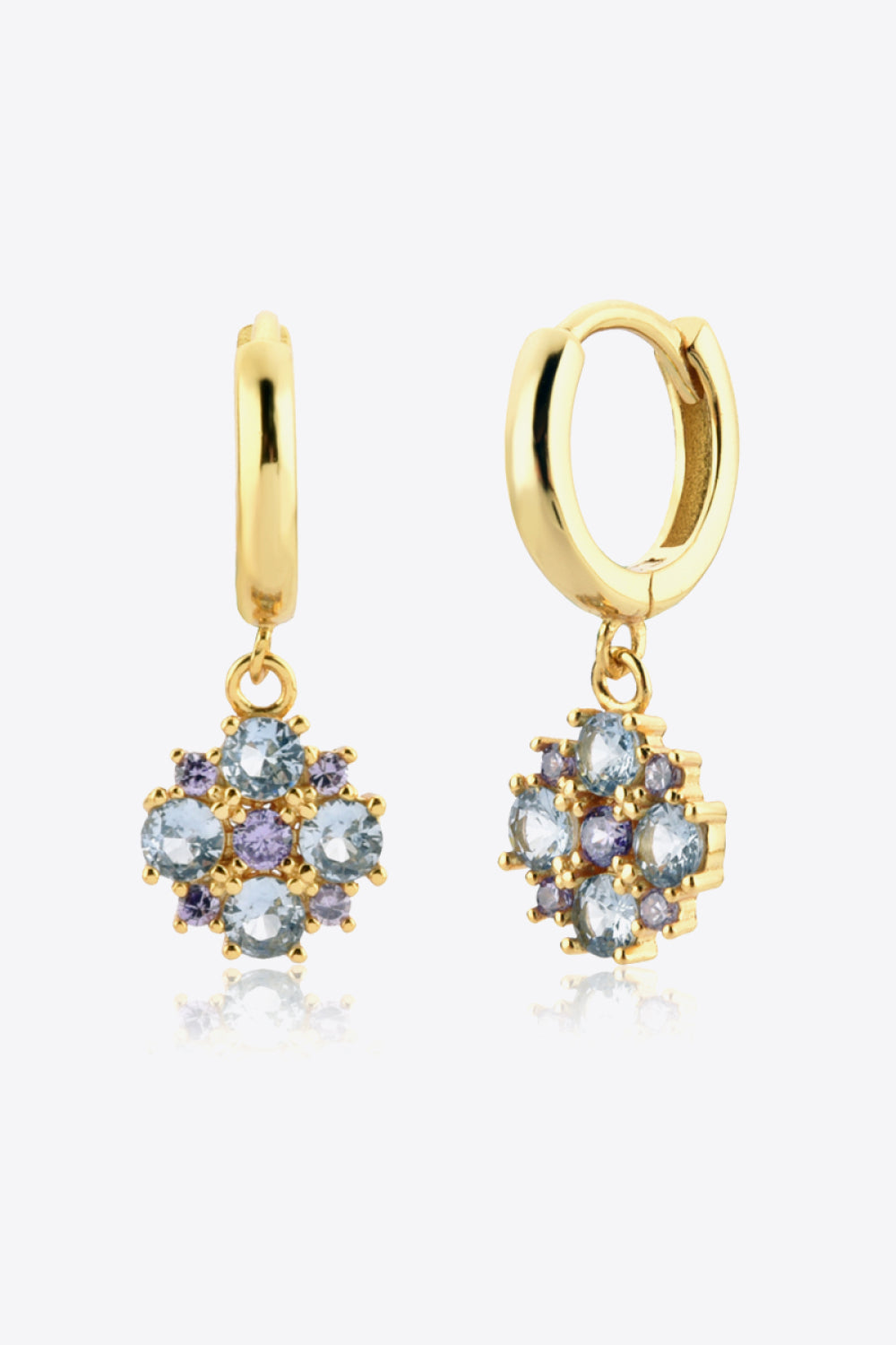 Inlaid Zircon 925 Sterling Silver Drop Earrings-Teresa&#39;s Fashionista LLC