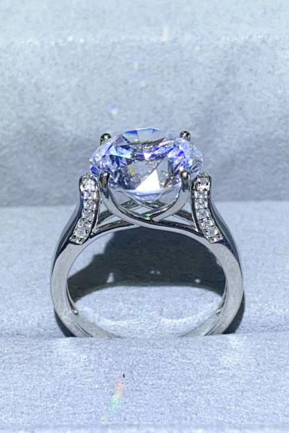 5 Carat Moissanite Platinum-Plated Ring-Teresa&#39;s Fashionista LLC