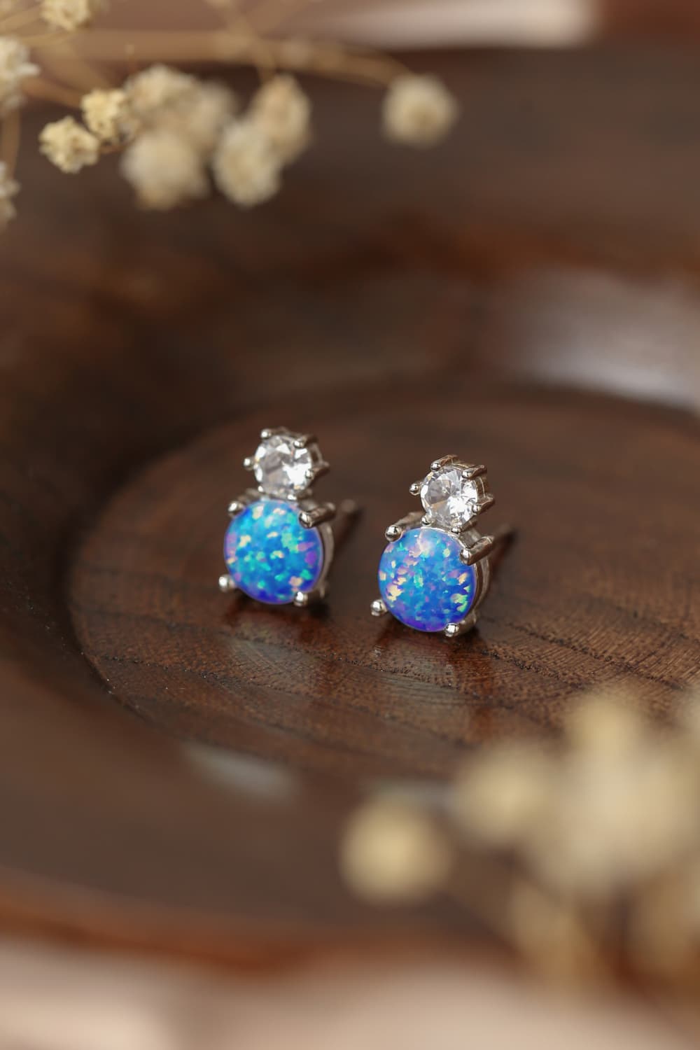 4-Prong Opal Stud Earrings-Teresa&#39;s Fashionista LLC