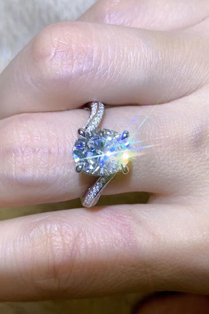 3 Carat Moissanite Side Stone Ring-Teresa&#39;s Fashionista LLC