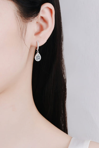 Moissanite Teardrop Earrings-Teresa&#39;s Fashionista LLC