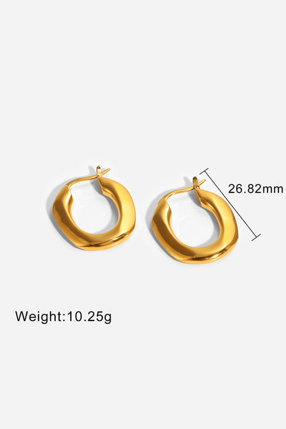 Oval Hoop Earrings-Teresa&#39;s Fashionista LLC