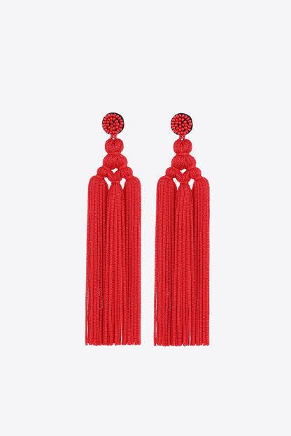 Beaded Tassel Earrings-Teresa&#39;s Fashionista LLC