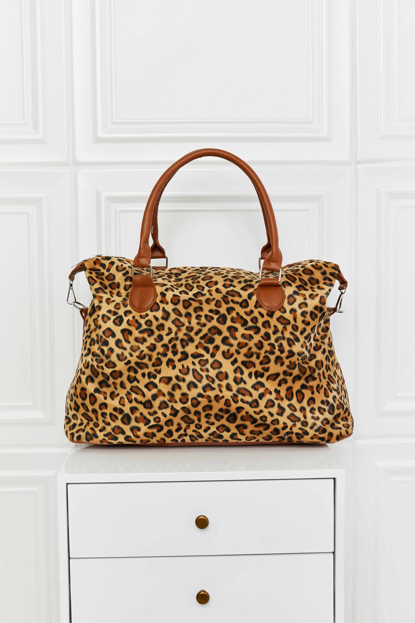 Animal Print Brushed Weekender Bag-Teresa&#39;s Fashionista LLC