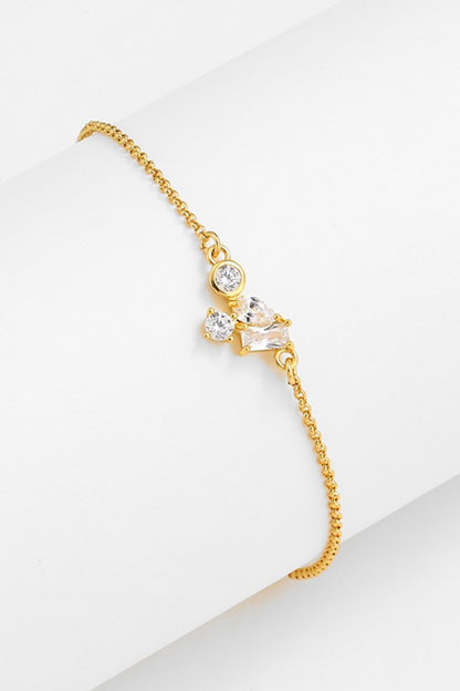 18K Gold Plated Zircon Bracelet-Teresa&#39;s Fashionista LLC