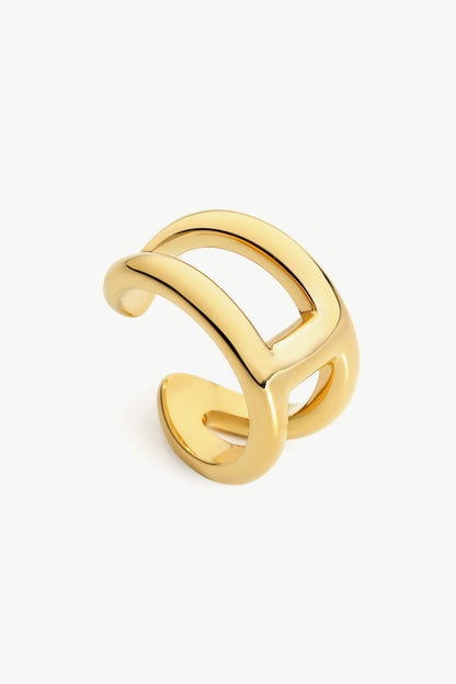 18K Gold Plated Double-Layered Open Ring-Teresa&#39;s Fashionista LLC