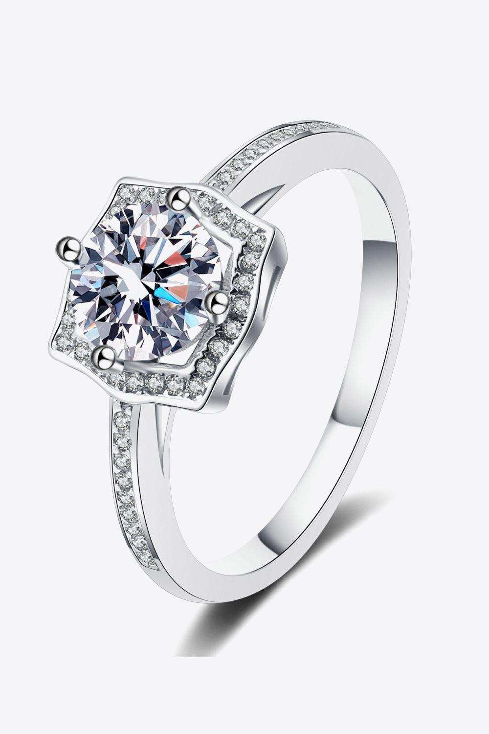 Embrace The Joy 1 Carat Moissanite Ring-Teresa&#39;s Fashionista LLC