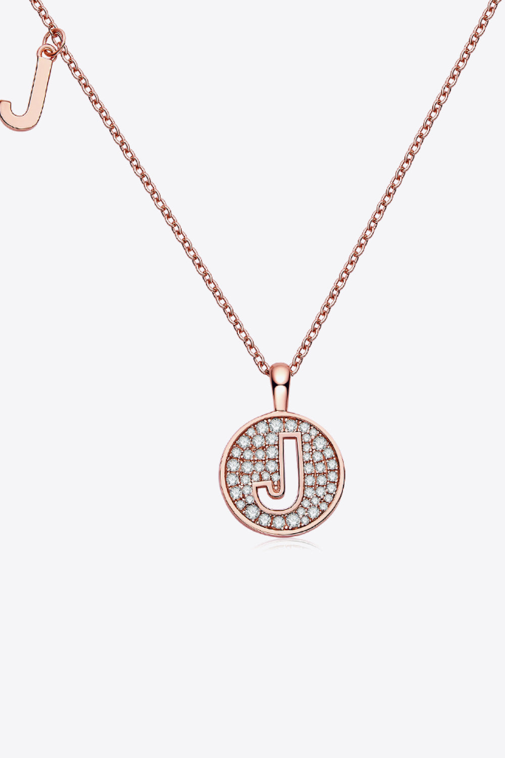 Moissanite A to J Pendant Necklace-Teresa&#39;s Fashionista LLC