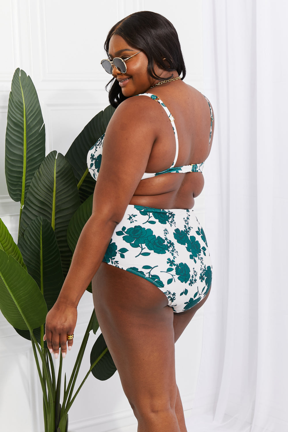 Marina West Swim Take A Dip Twist High-Rise Bikini in Forest-Teresa&#39;s Fashionista LLC