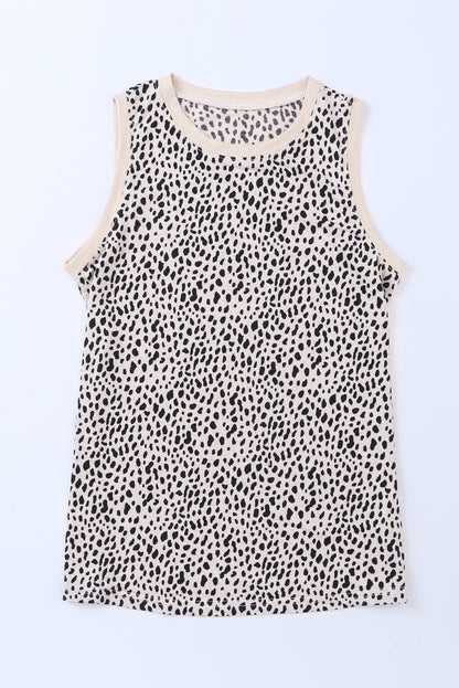 Printed Round Neck Tank-Teresa&#39;s Fashionista LLC