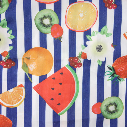 Fruit Striped Collared Sleeveless Shirt-Teresa&#39;s Fashionista LLC