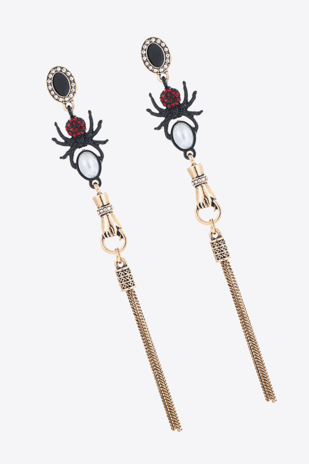 18K Gold-Plated Spider Drop Earrings-Teresa&#39;s Fashionista LLC