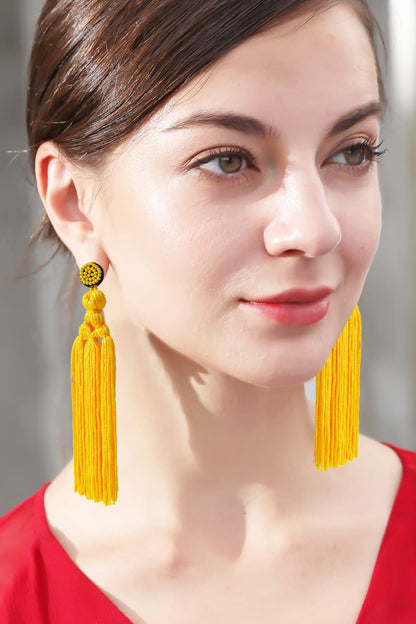 Beaded Tassel Earrings-Teresa&#39;s Fashionista LLC