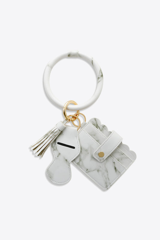 PU Wristlet Keychain with Card Holder - Teresa's Fashionista LLC