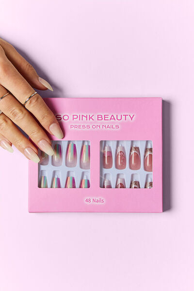 SO PINK BEAUTY Press On Nails 2 Packs-Teresa&#39;s Fashionista LLC