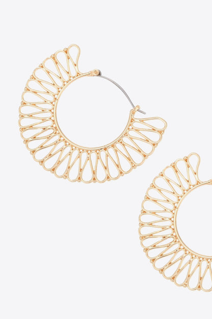 5-Pair Wholesale 18K Gold-Plated Cutout Earrings-Teresa&#39;s Fashionista LLC