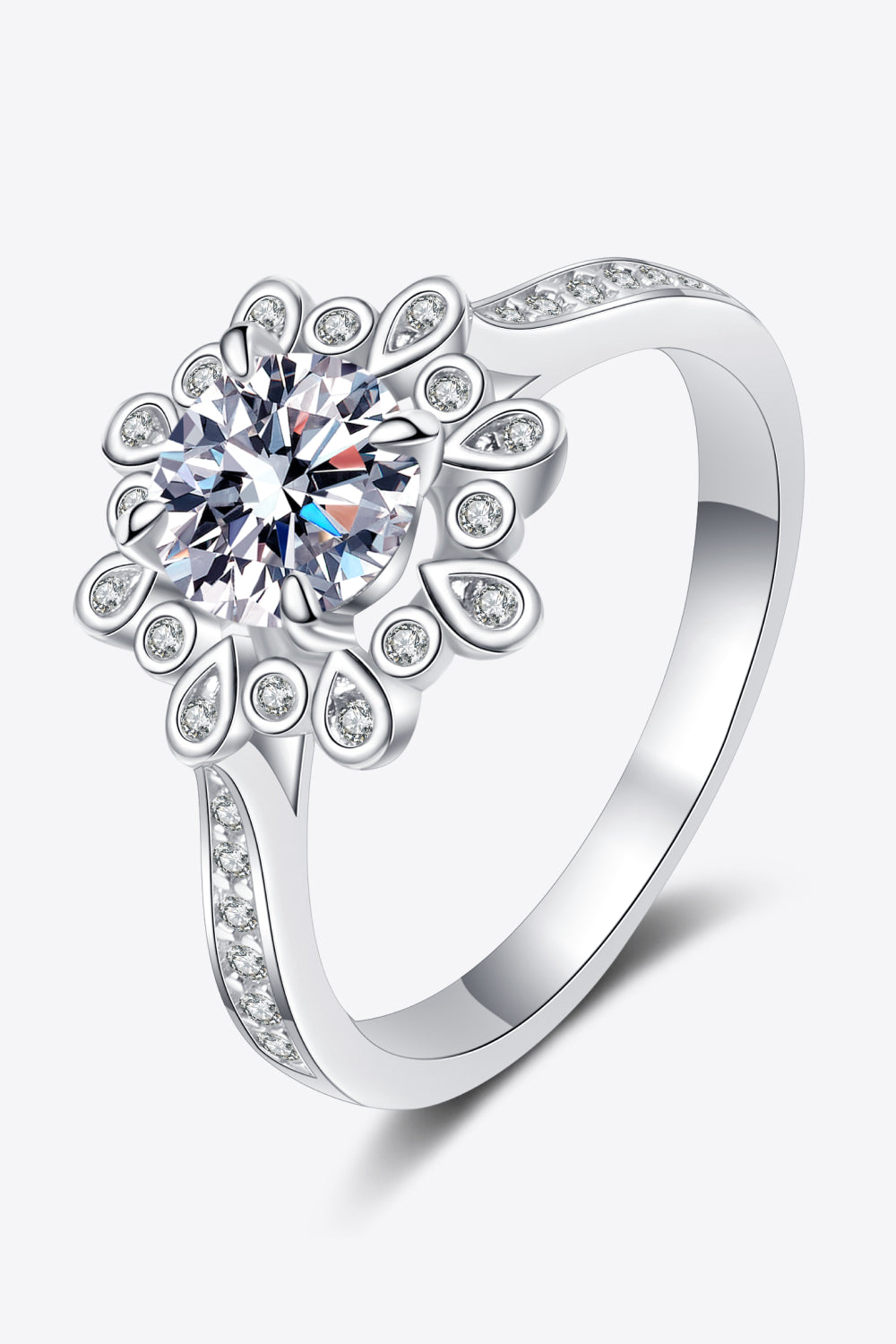 Can't Stop Your Shine 925 Sterling Silver Moissanite Ring-Teresa&#39;s Fashionista LLC