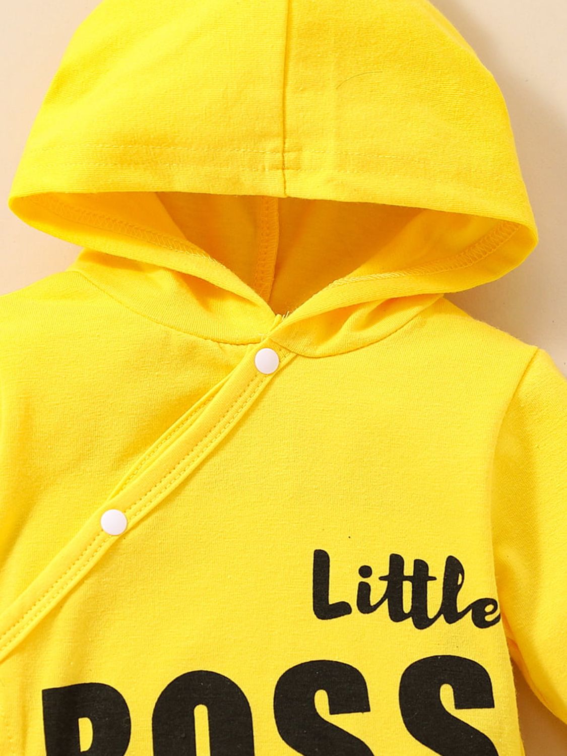 Baby LITTLE BOSS Graphic Hooded Jumpsuit-Teresa&#39;s Fashionista LLC