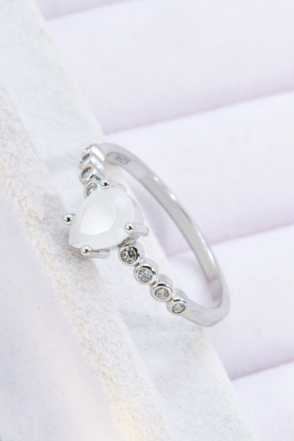 Teardrop Natural Moonstone Ring-Teresa&#39;s Fashionista LLC