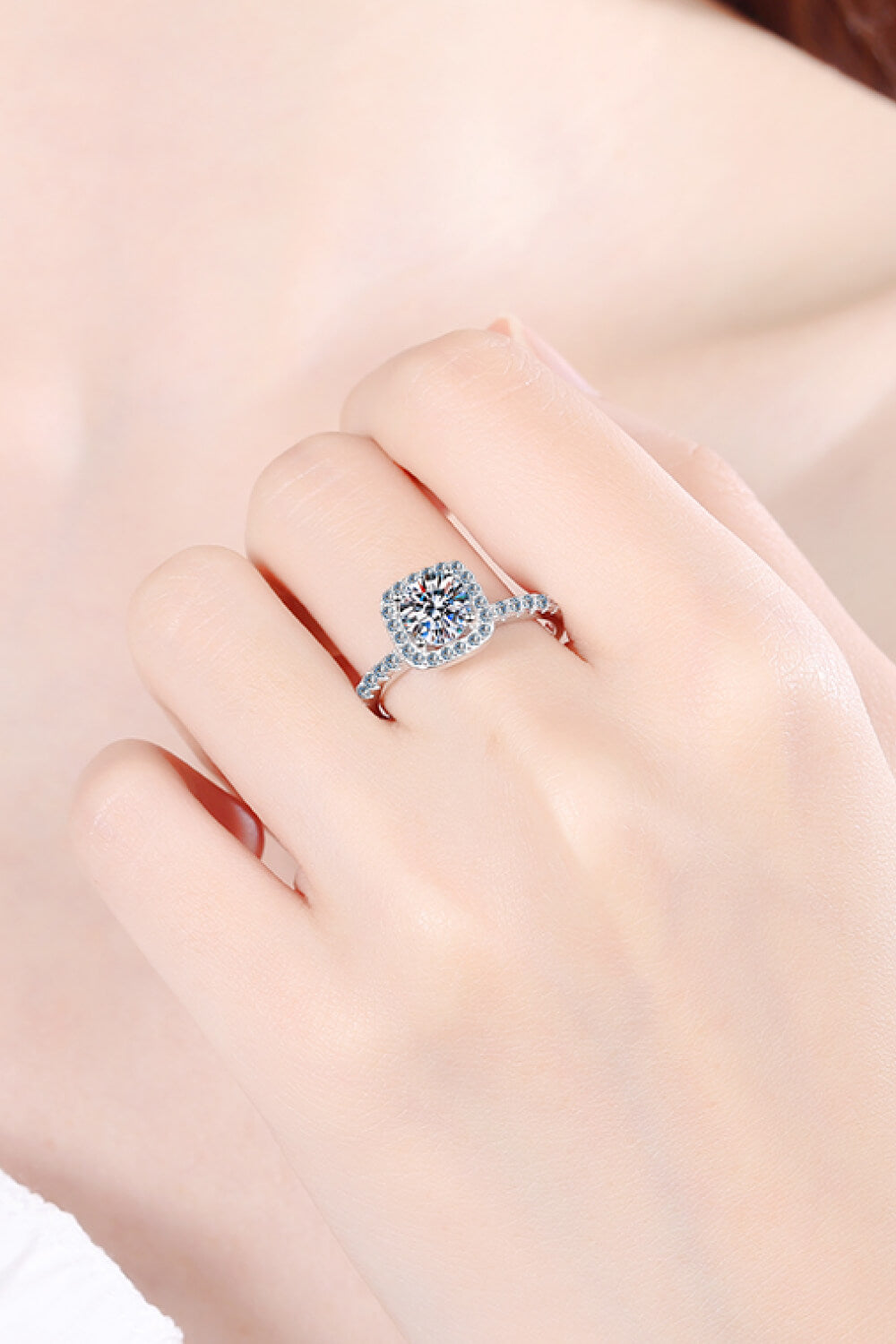 Square Moissanite Ring-Teresa&#39;s Fashionista LLC