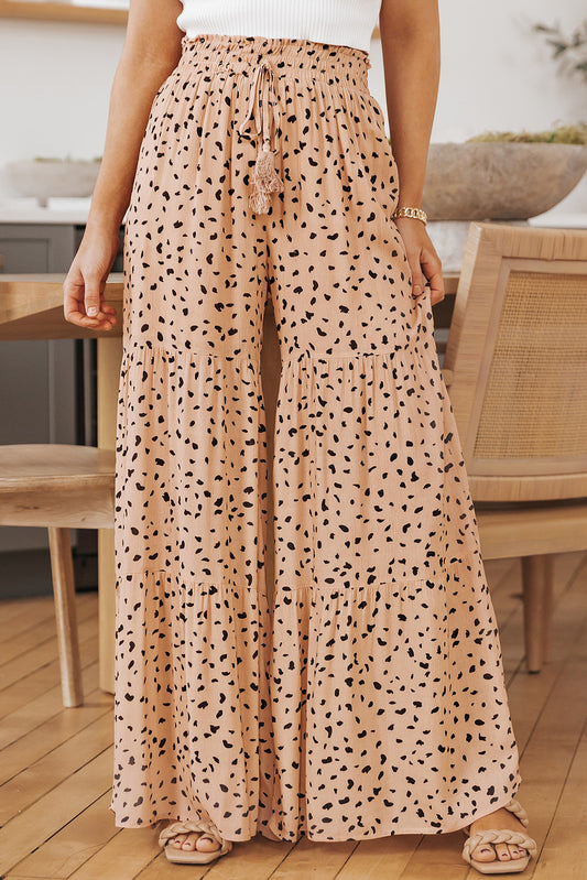 Printed Wide Tiered Pants-Teresa&#39;s Fashionista LLC