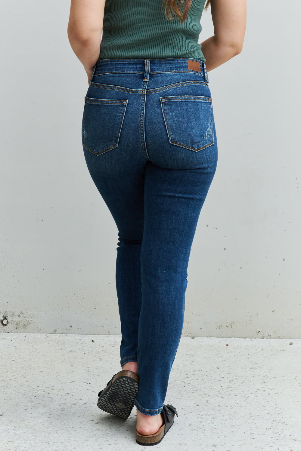 Judy Blue Aila Regular Full Size Mid Rise Cropped Relax Fit Jeans-Teresa&#39;s Fashionista LLC