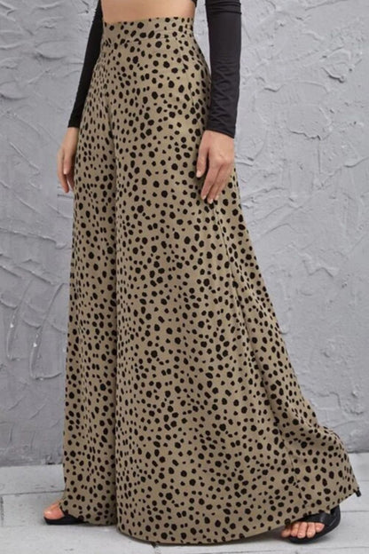 Animal Print High-Rise Culottes-Teresa&#39;s Fashionista LLC