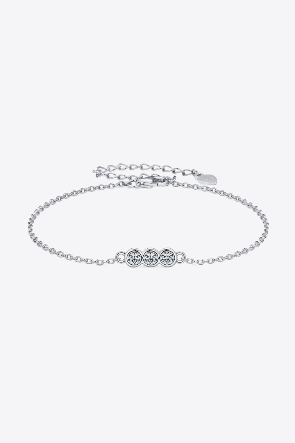 Moissanite 925 Sterling Silver Bracelet-Teresa&#39;s Fashionista LLC