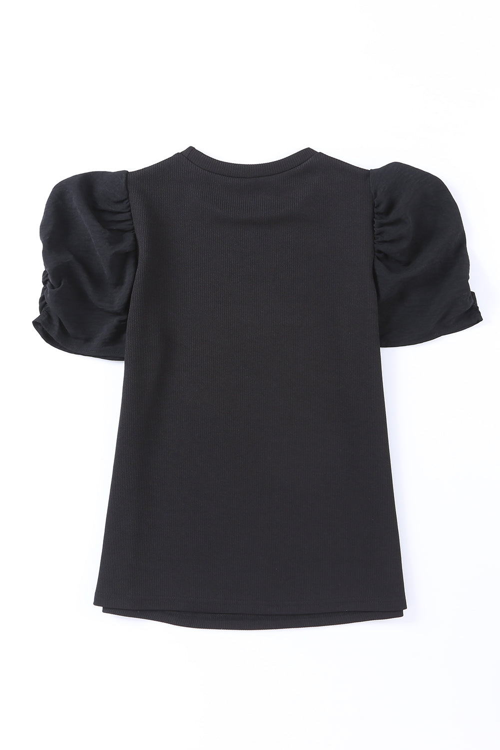 Round Neck Puff Sleeve Top-Teresa&#39;s Fashionista LLC