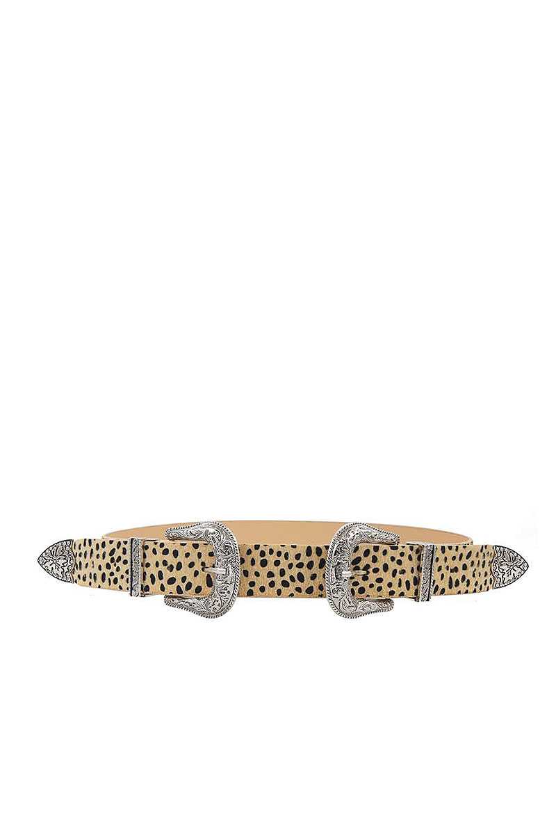 Fashion Chic Trendy Double Buckle Leopar Belt-Teresa&#39;s Fashionista LLC