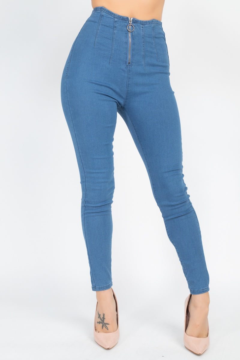 High Waist Denim Jeans-Teresa&#39;s Fashionista LLC