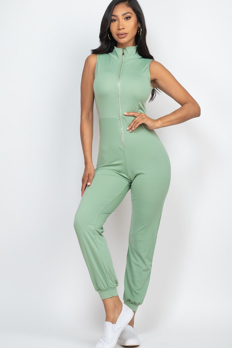 Zip Front Jumpsuit-Teresa&#39;s Fashionista LLC