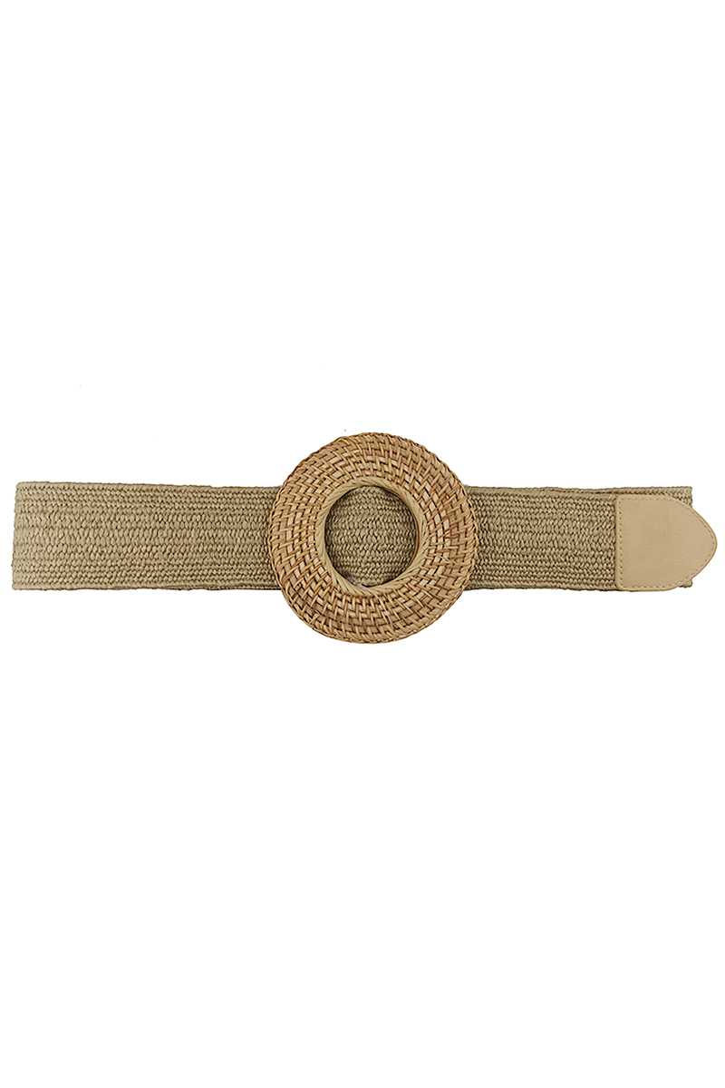 Modern Straw Round Belt-Teresa&#39;s Fashionista LLC