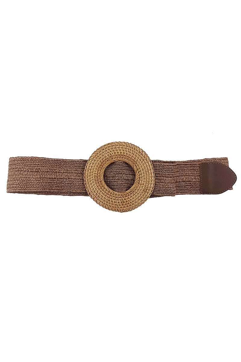 Modern Straw Round Belt-Teresa&#39;s Fashionista LLC