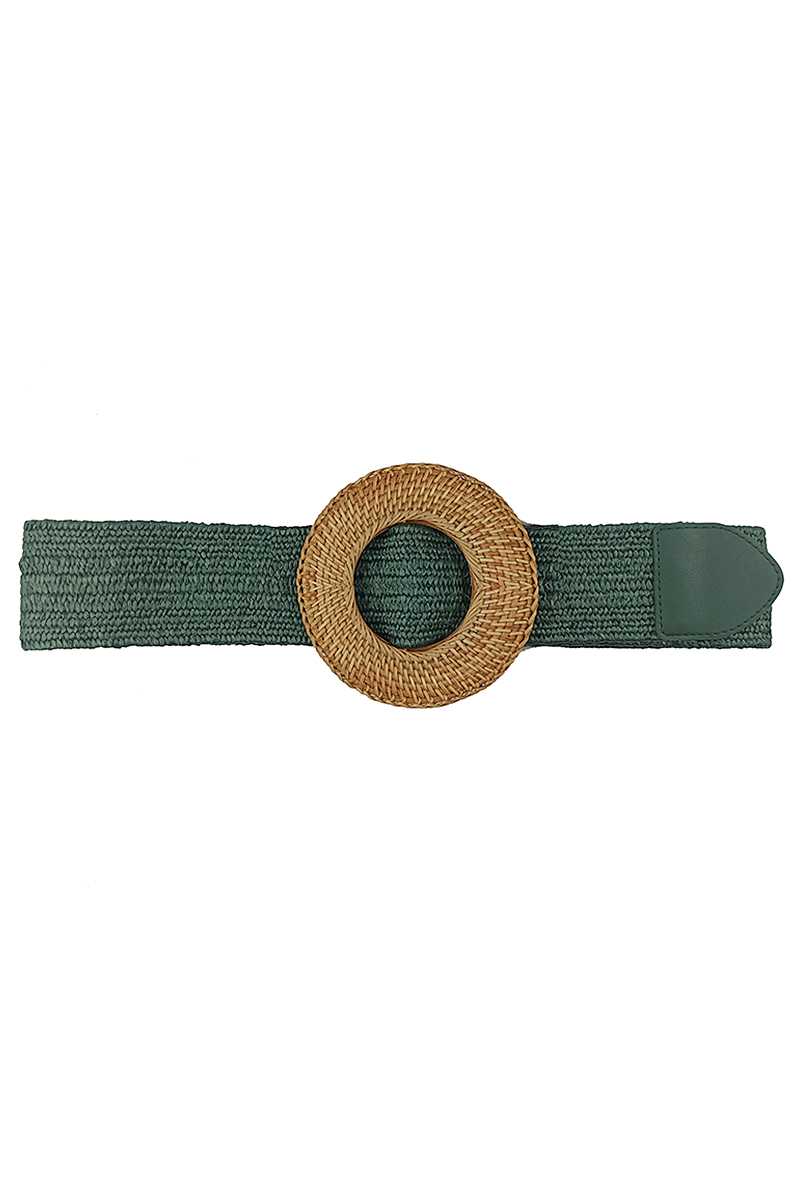 Modern Straw Round Belt-Teresa&#39;s Fashionista LLC