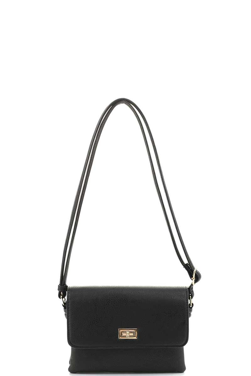 Smooth Colored Crossbody Bag-Teresa&#39;s Fashionista LLC