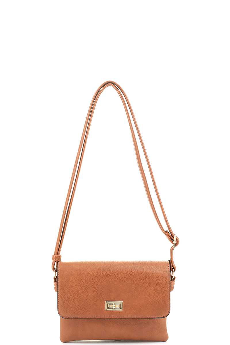 Smooth Colored Crossbody Bag-Teresa&#39;s Fashionista LLC