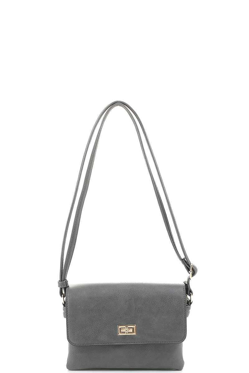 Smooth Colored Crossbody Bag-Teresa&#39;s Fashionista LLC