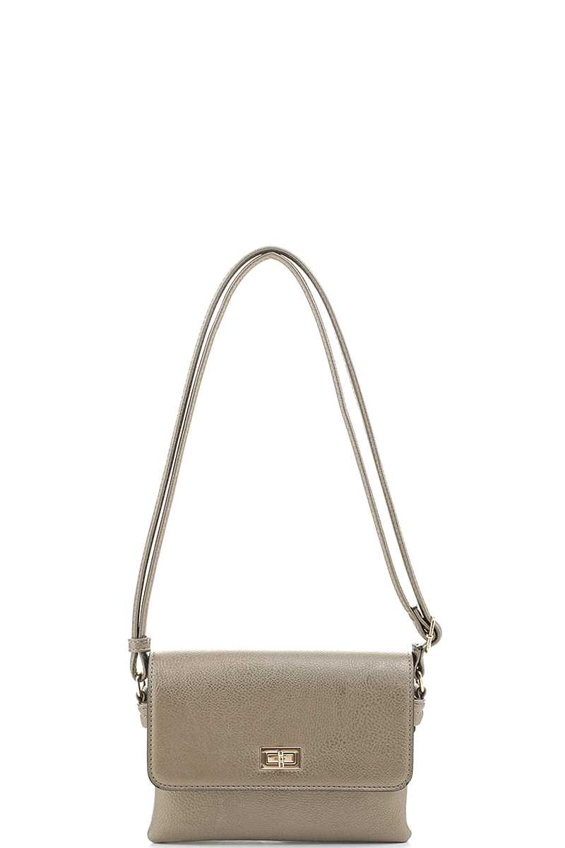 Smooth Colored Crossbody Bag-Teresa&#39;s Fashionista LLC