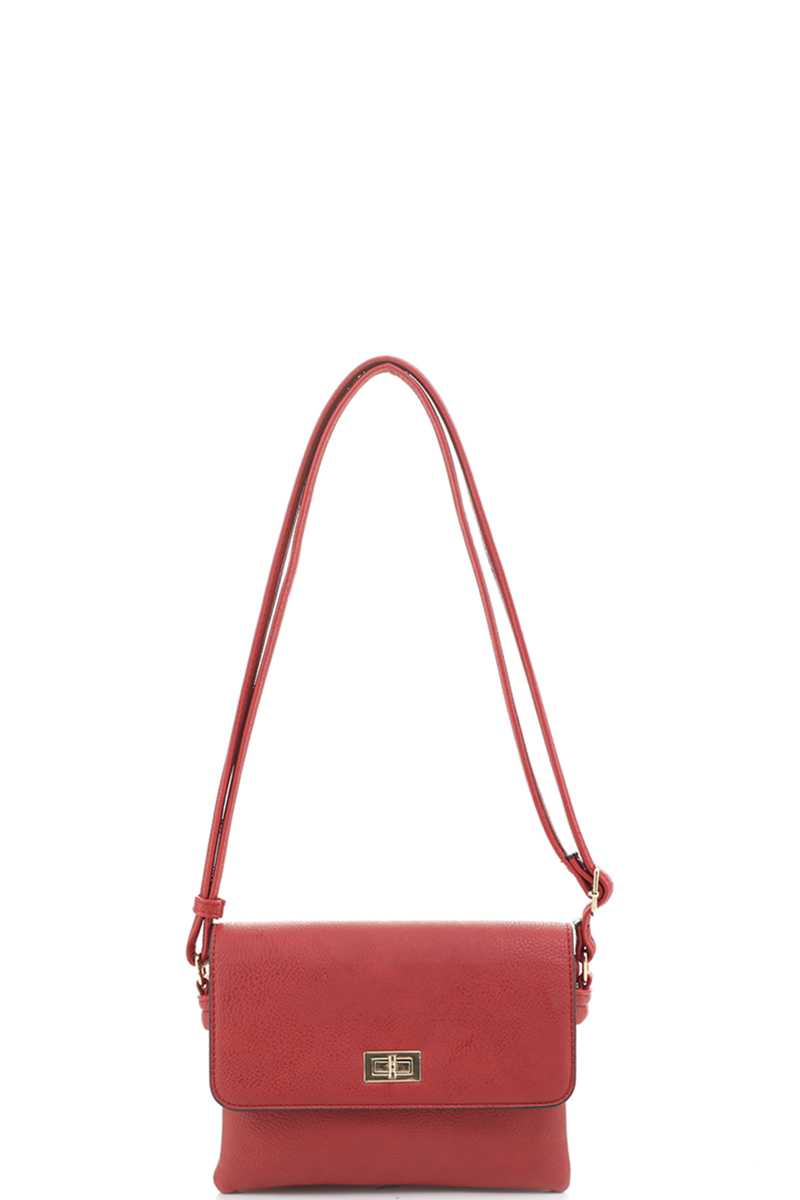 Smooth Colored Crossbody Bag-Teresa&#39;s Fashionista LLC