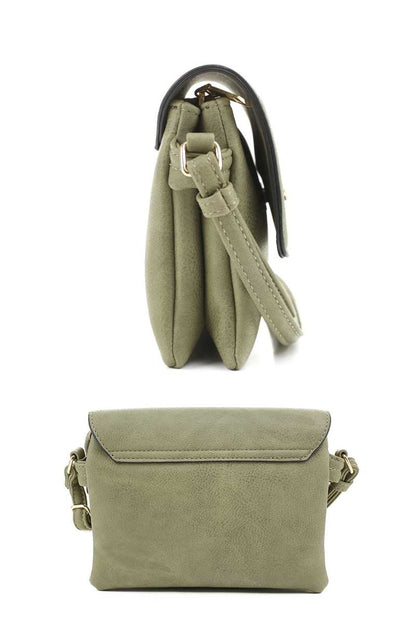 Smooth Colored Crossbody Bag-Teresa&#39;s Fashionista LLC