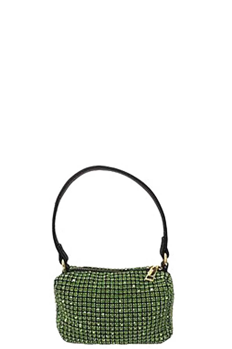 Fashion Chic Rhinestone Handle Clutch Bag-Teresa&#39;s Fashionista LLC